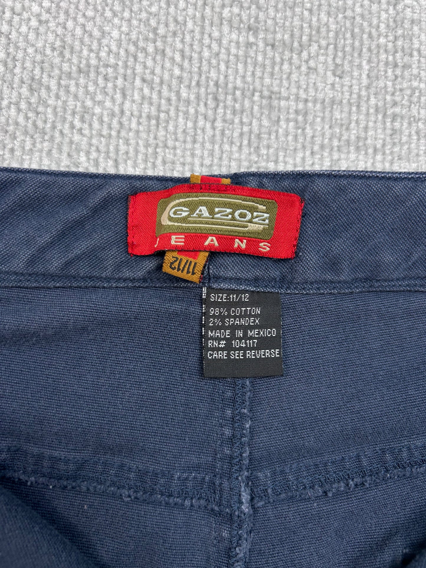 Y2K Navy Flare Cargo Pants 29"