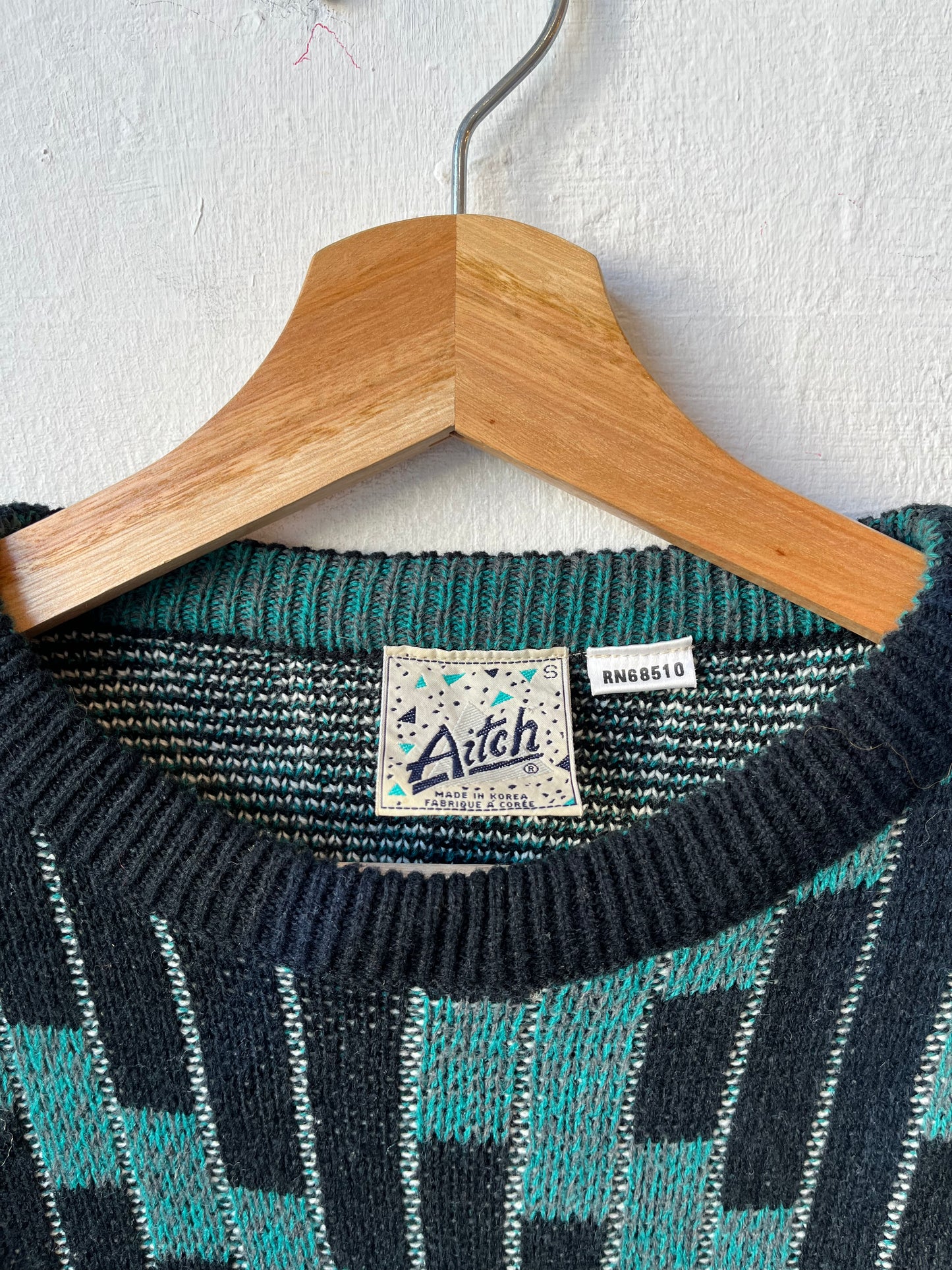 90's Patterned Knit Sweater