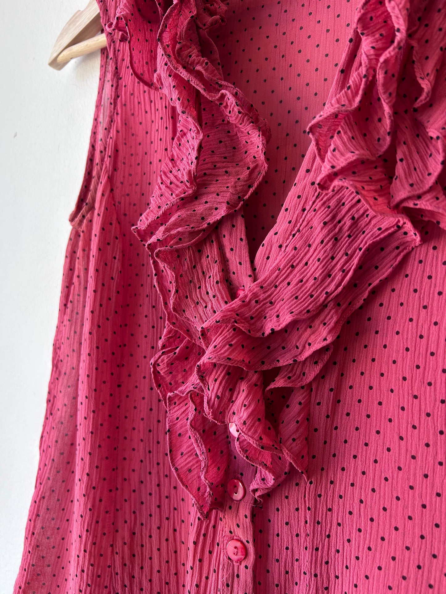 Y2K Sheer Polka Dot Vest