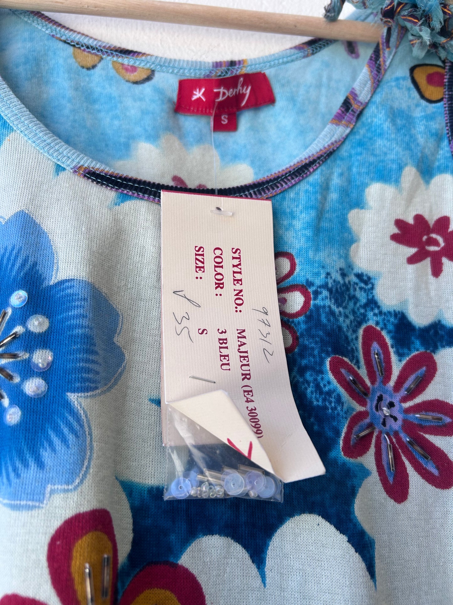 Y2K Beaded Floral Cotton Tank Top