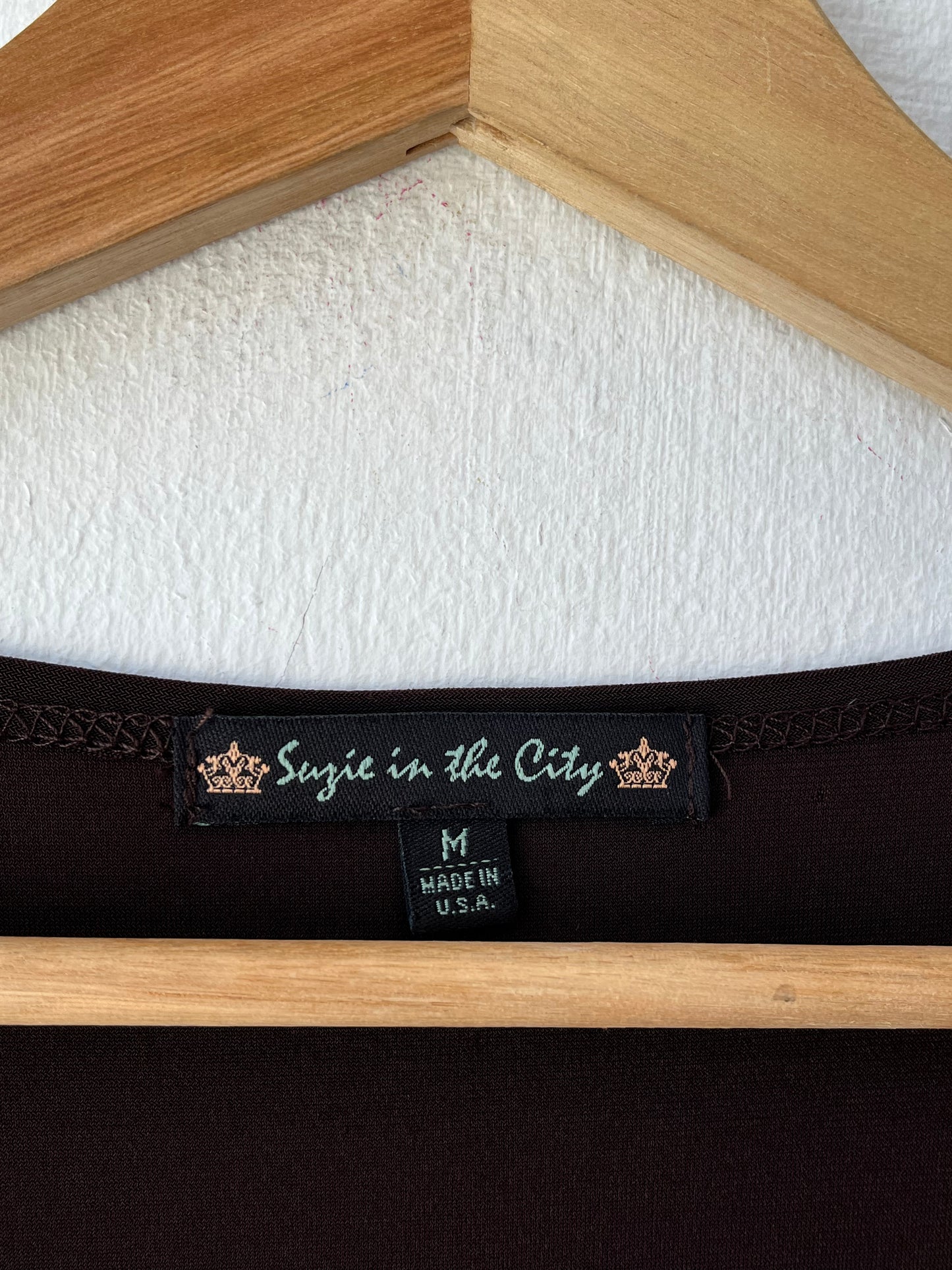 90's Brown Cowl Neck Top