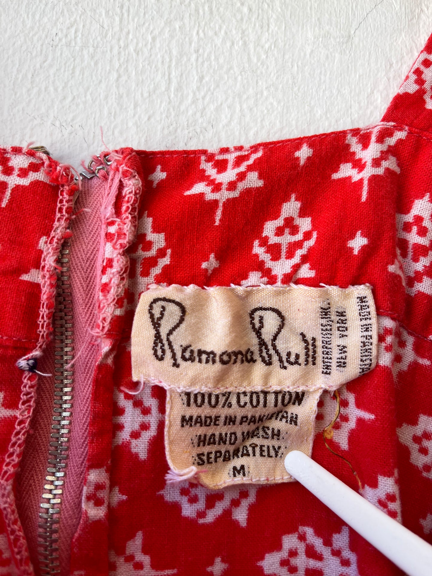 80's Cotton Pattern Sun Dress