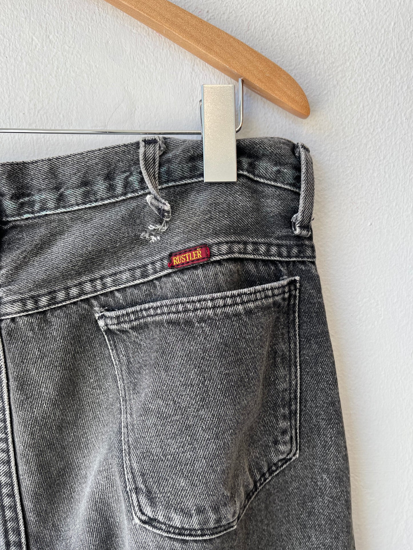 90's Black Rustler Jeans 34"