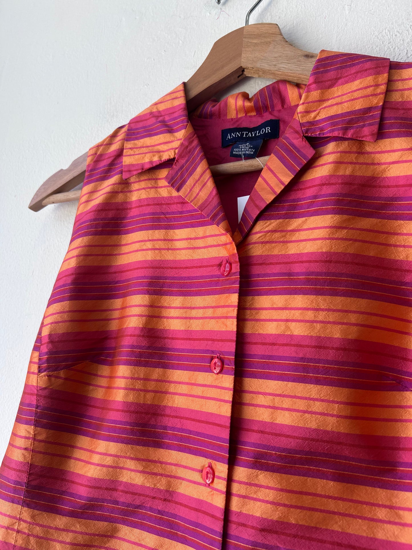 Y2K Striped Silk Vest
