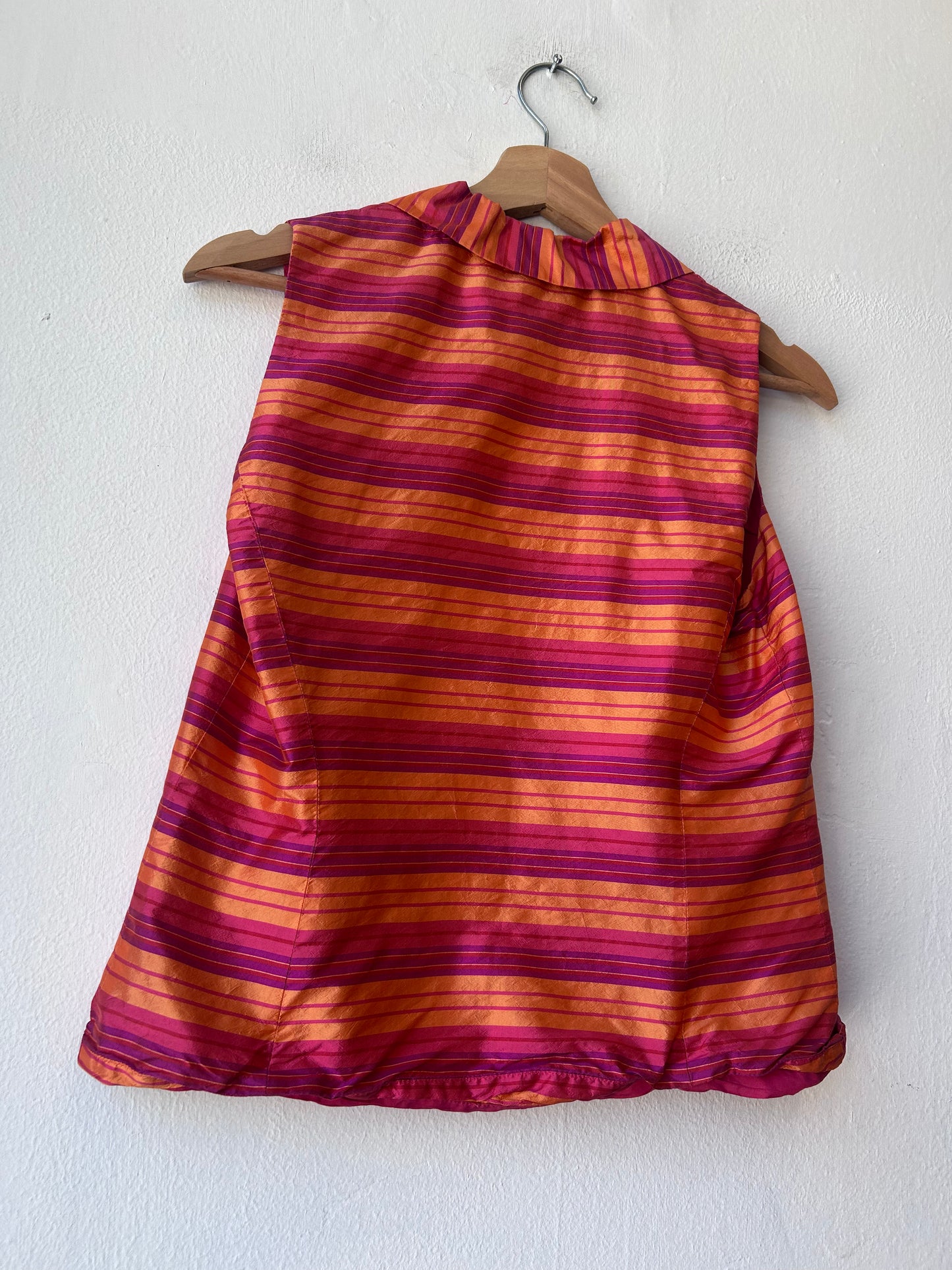 Y2K Striped Silk Vest