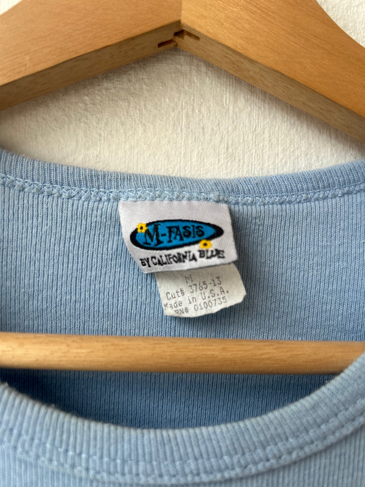 90's Blue Rose Top