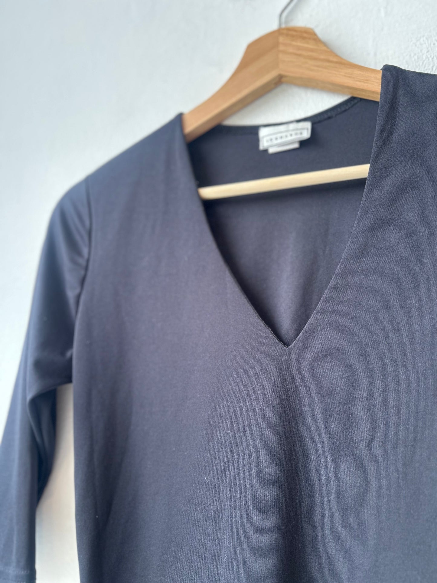 90's 3/4 Sleeve Black Top