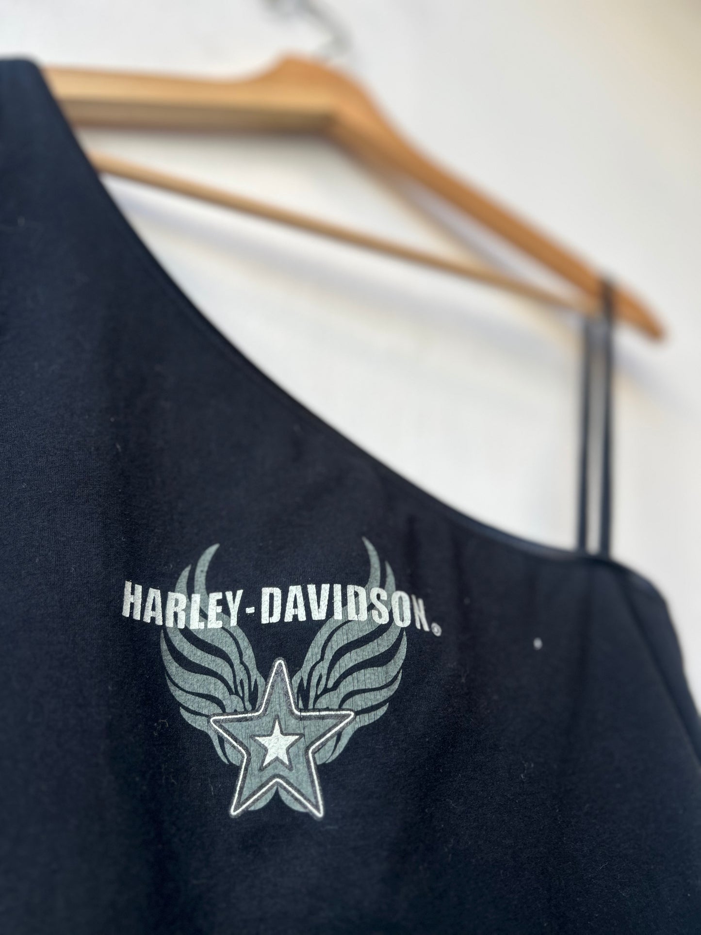 Y2K Harley Davidson Off The Shoulder Top