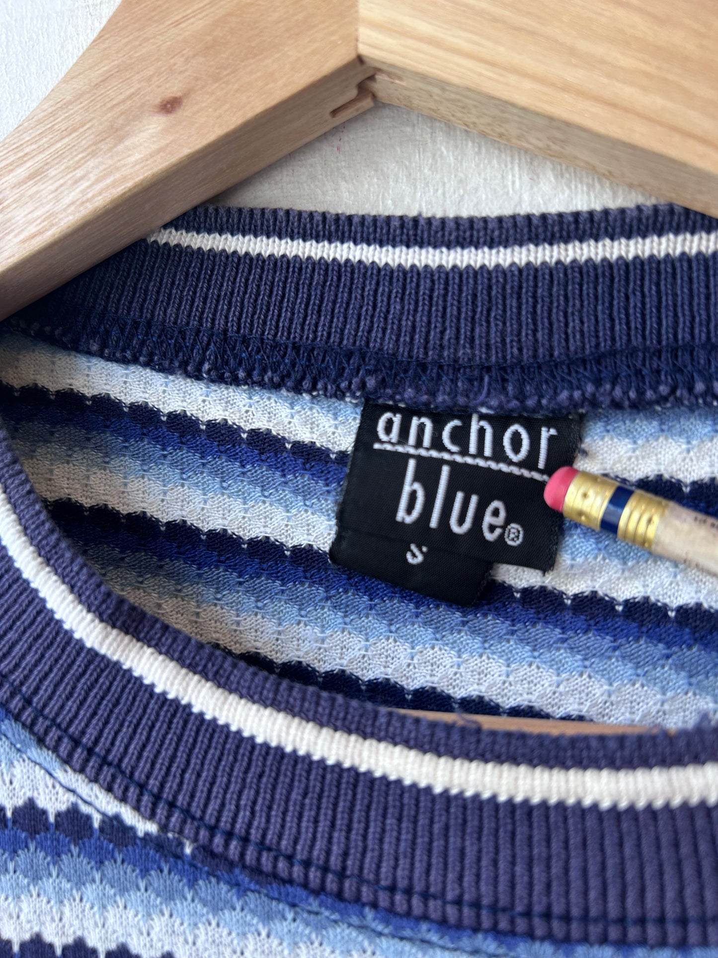 90's Blue Striped T-Shirt
