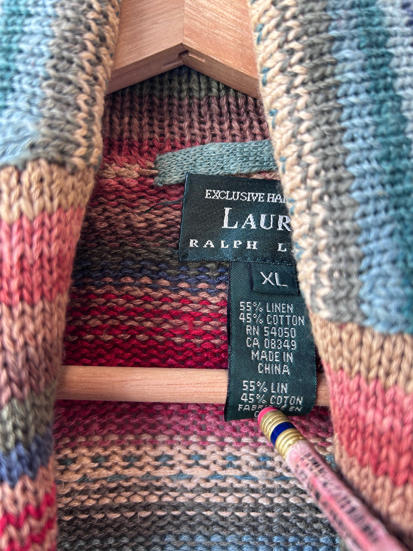 Y2K RL Southwestern Knit Cardigan