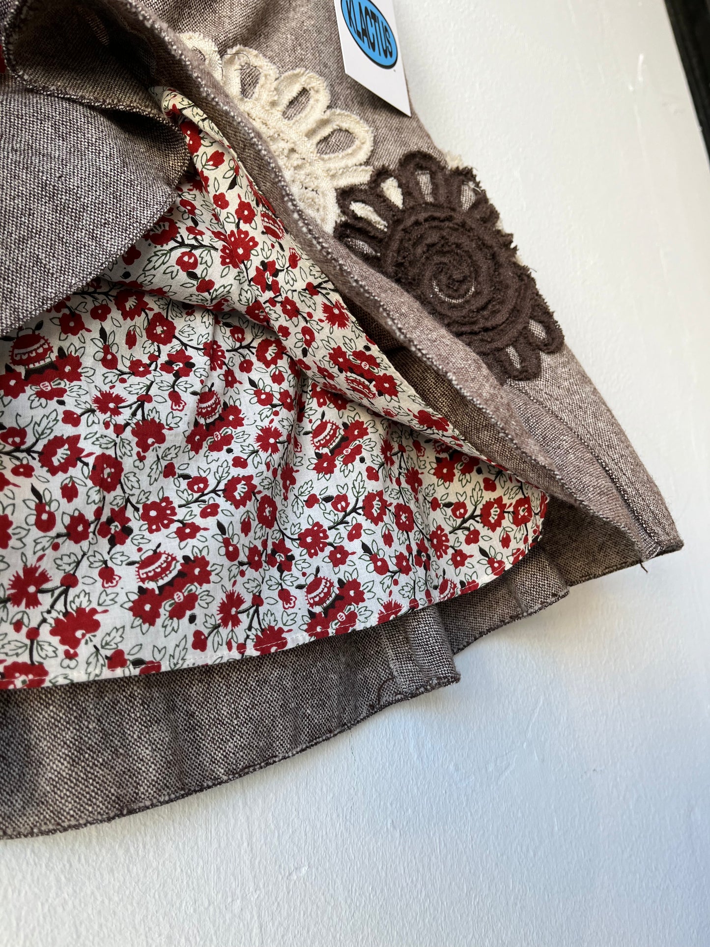 Y2K Floral Applique Skirt 30"