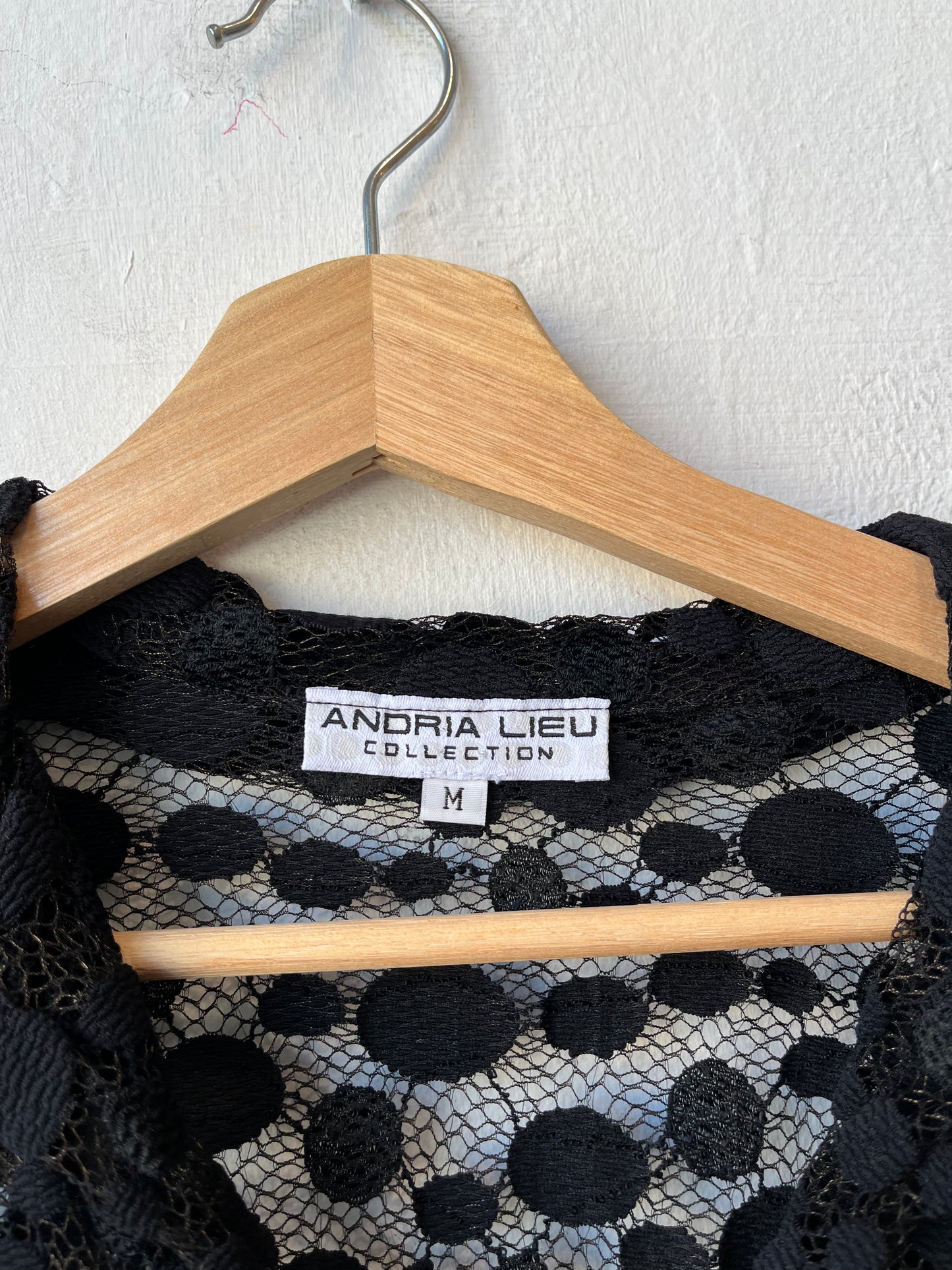 90's Polka Dot Mesh Button Up Top