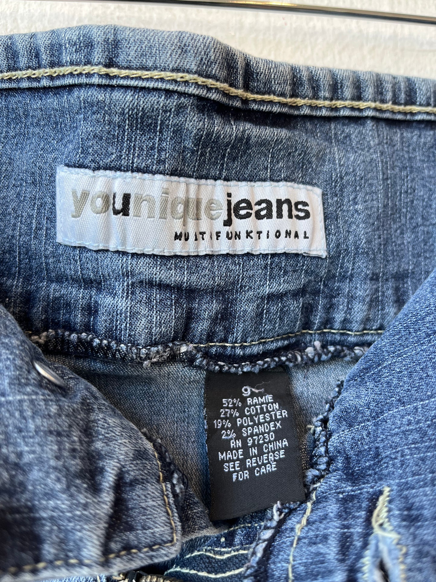 Y2K Pleated Denim Mini Skirt 30"