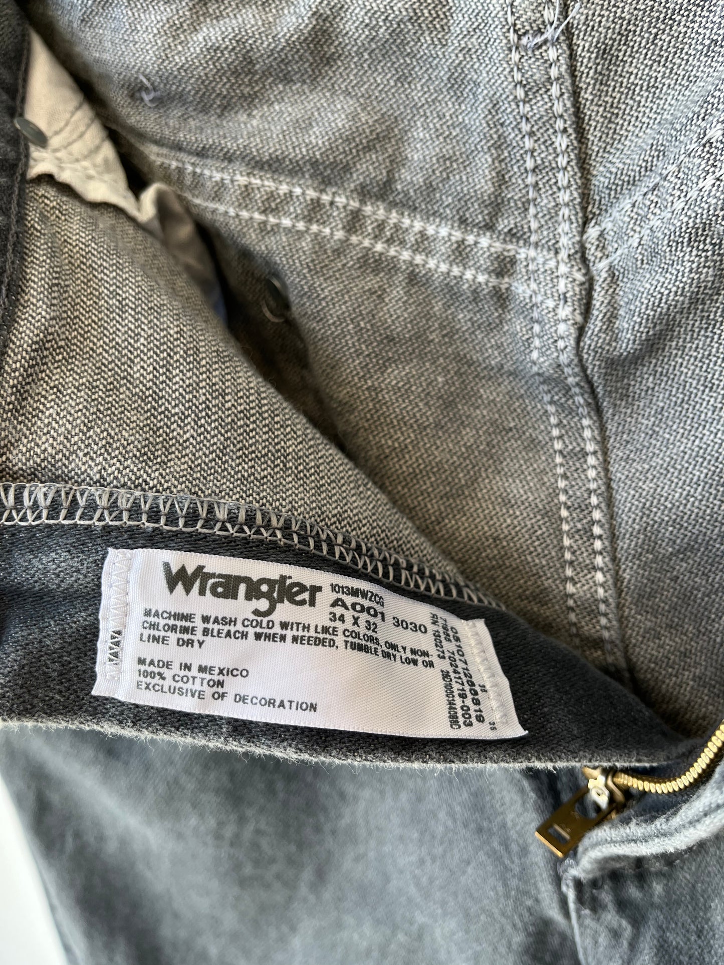 Y2K Wrangler Gray Jeans 34"