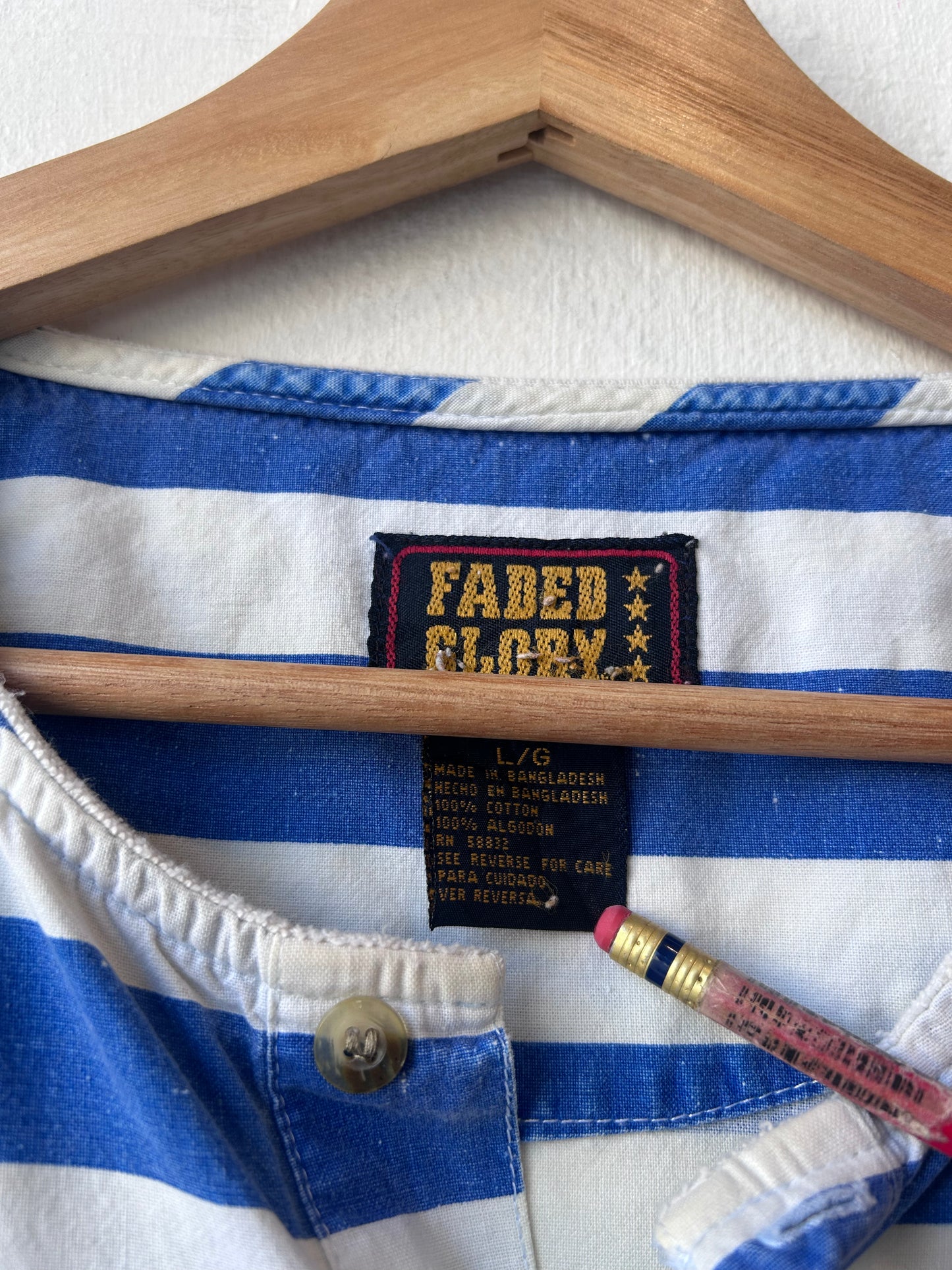 Y2K Striped Henley T-Shirt