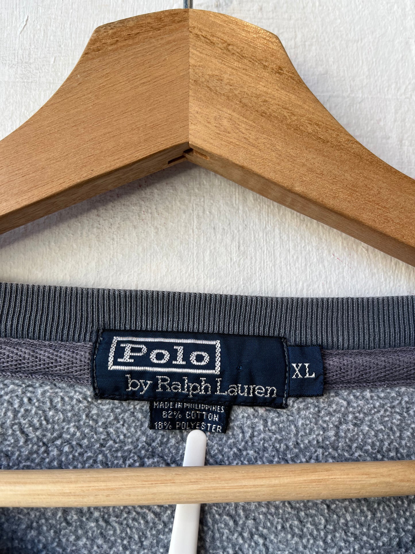 90's Distressed Polo Sweatshirt