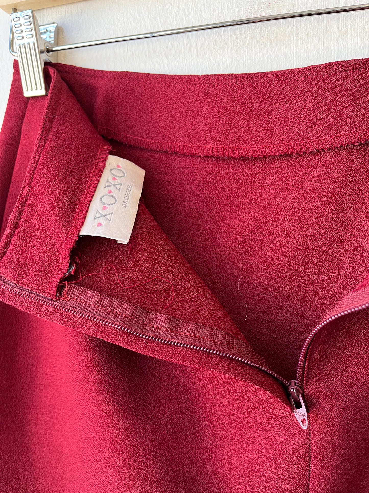 90's Red Mini Skirt 25"