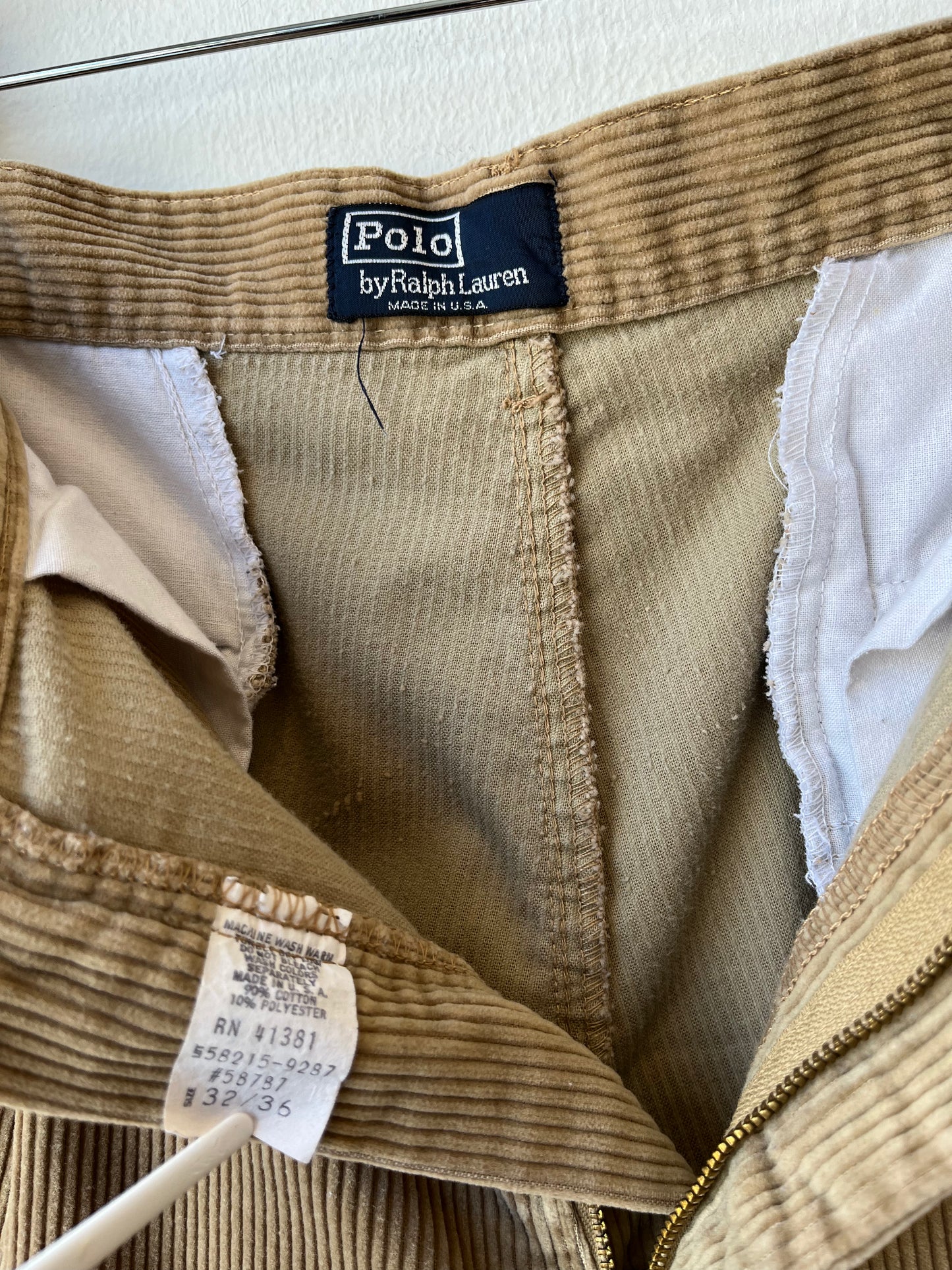 80's Pleated Polo Corduroy Pants 30"