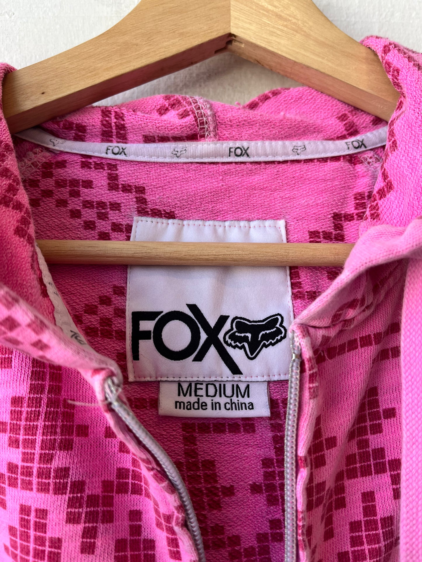 Y2K Pink Fox Racing Zip Up