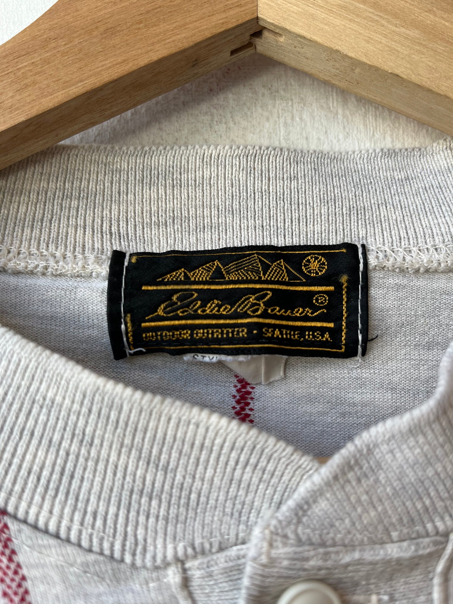 90's Eddie Bauer Striped Henley Shirt