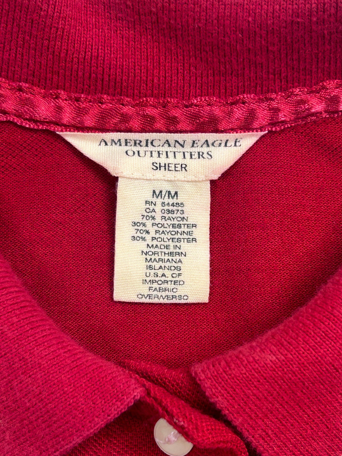 Y2K Red Polo Shirt
