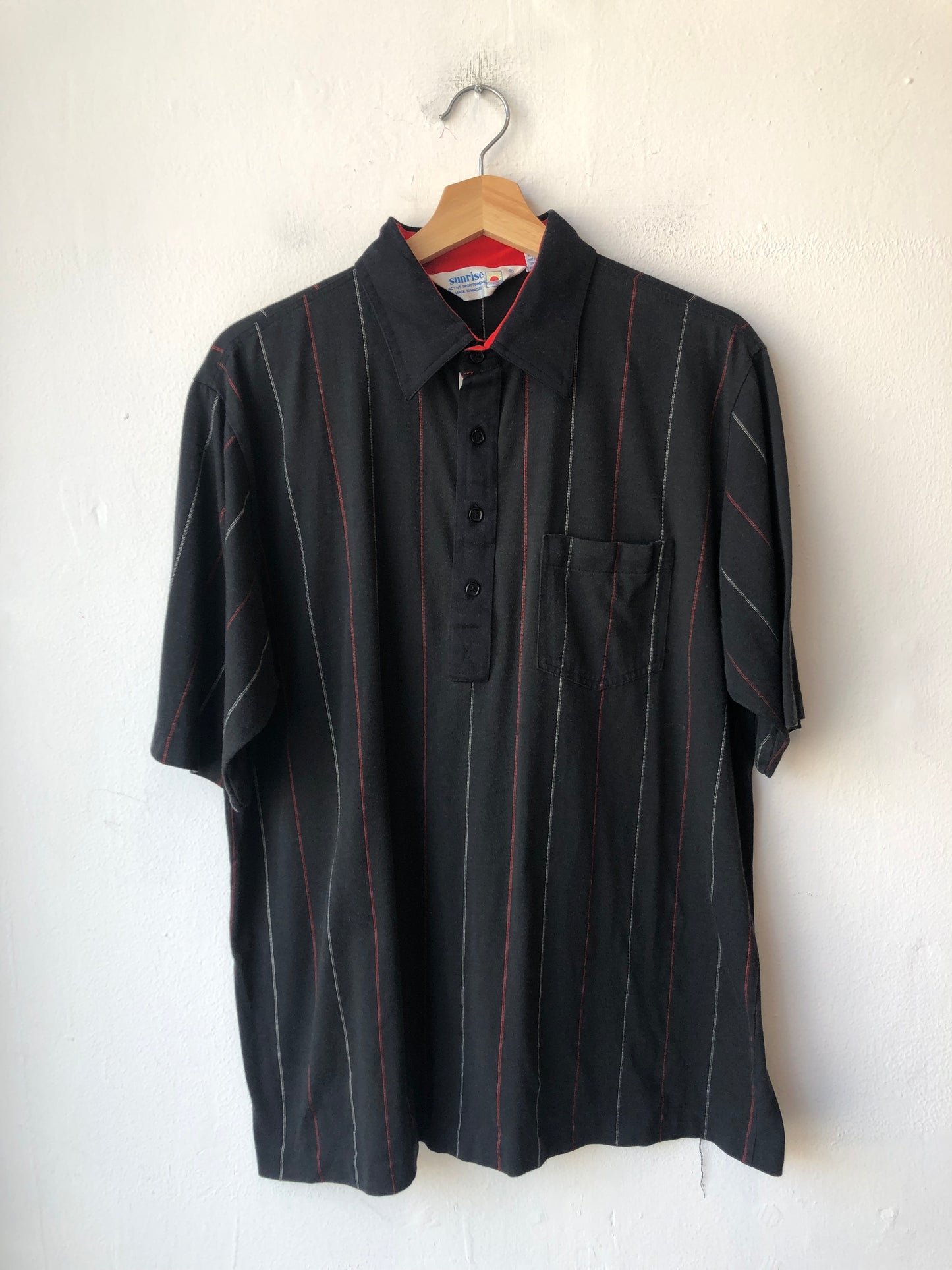 90's Red / White Striped Polo