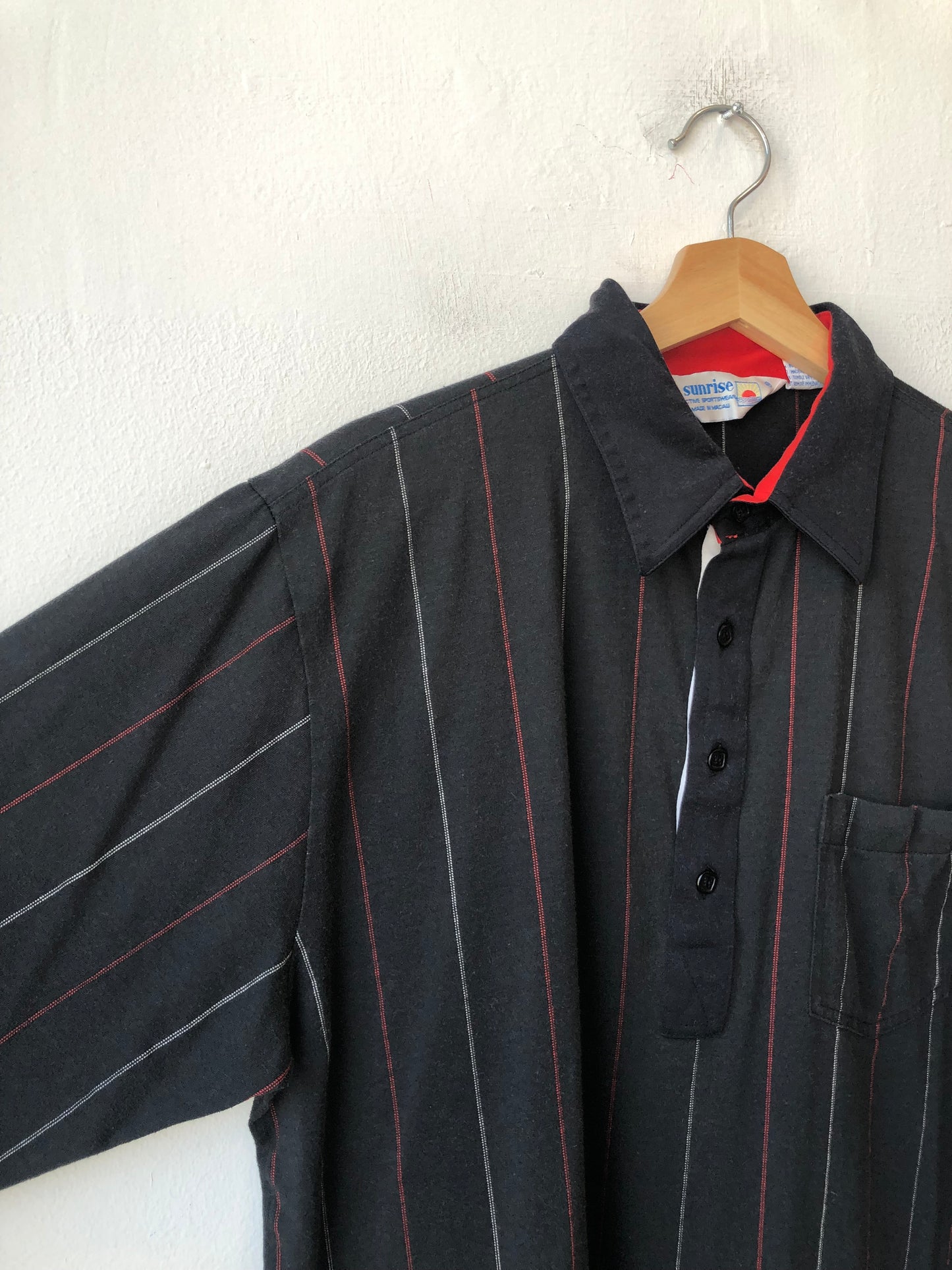 90's Red / White Striped Polo