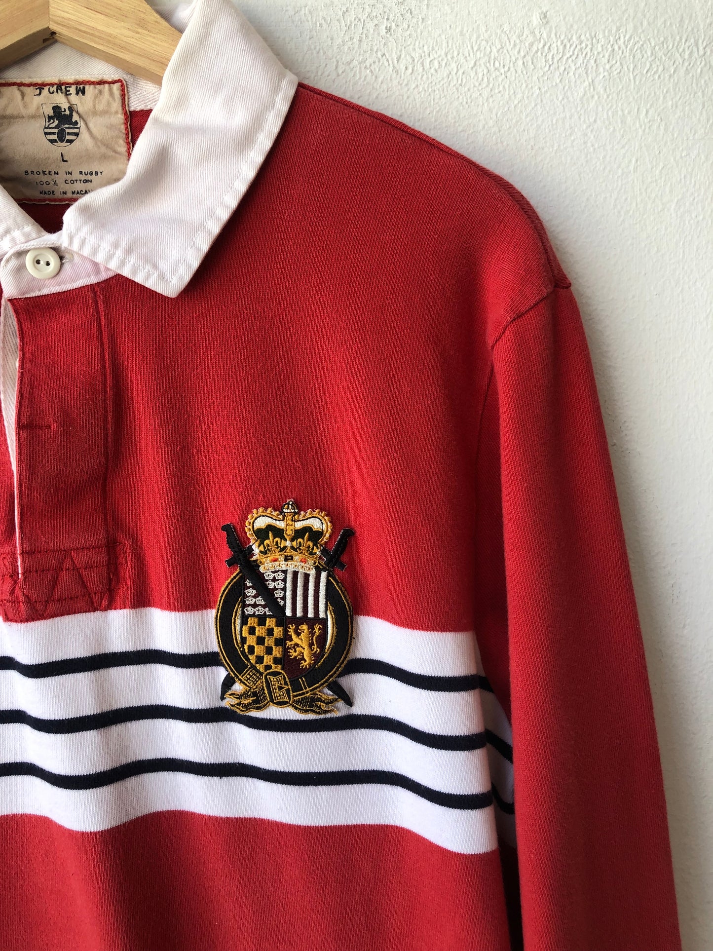 Y2K Striped Red Rugby