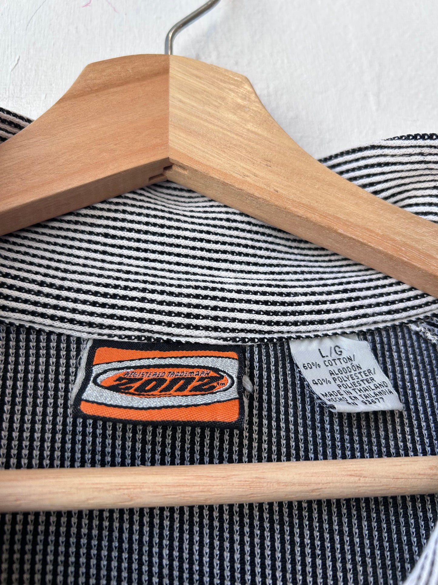 Y2K Striped 1/4 Zip Shirt