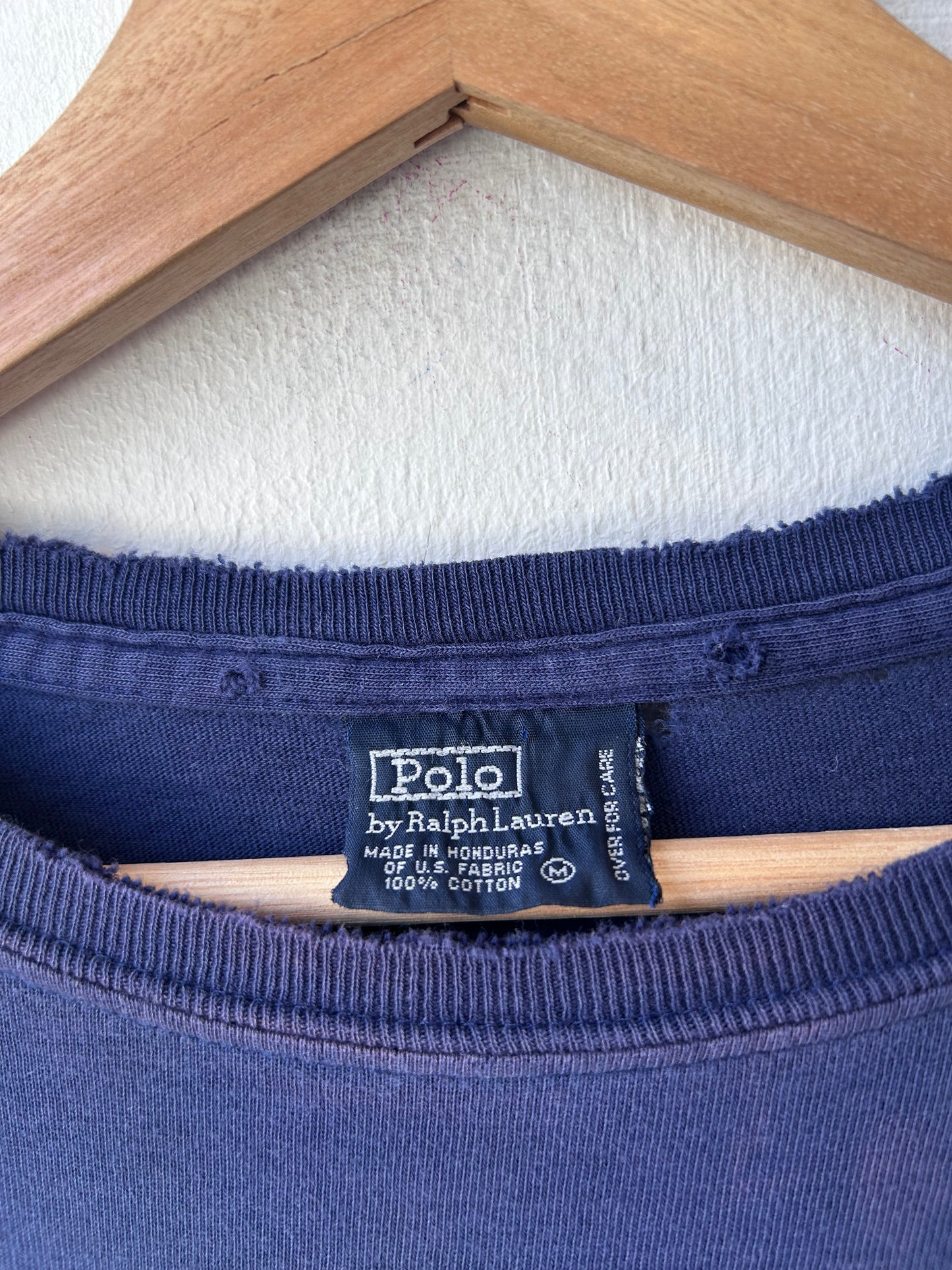 90's Distressed Polo Long Sleeve