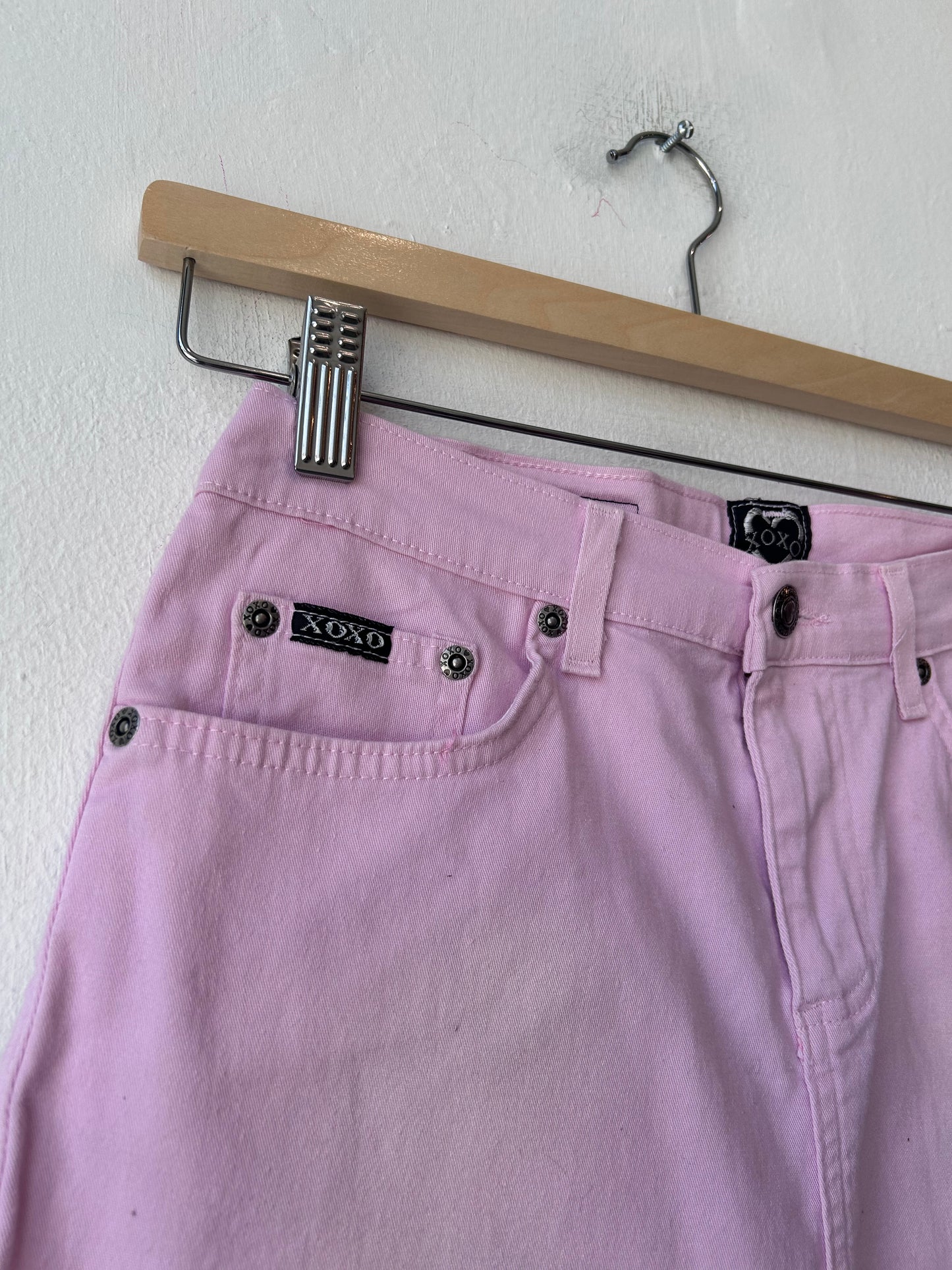 Y2K Pink Faded Mini Skirt 27”