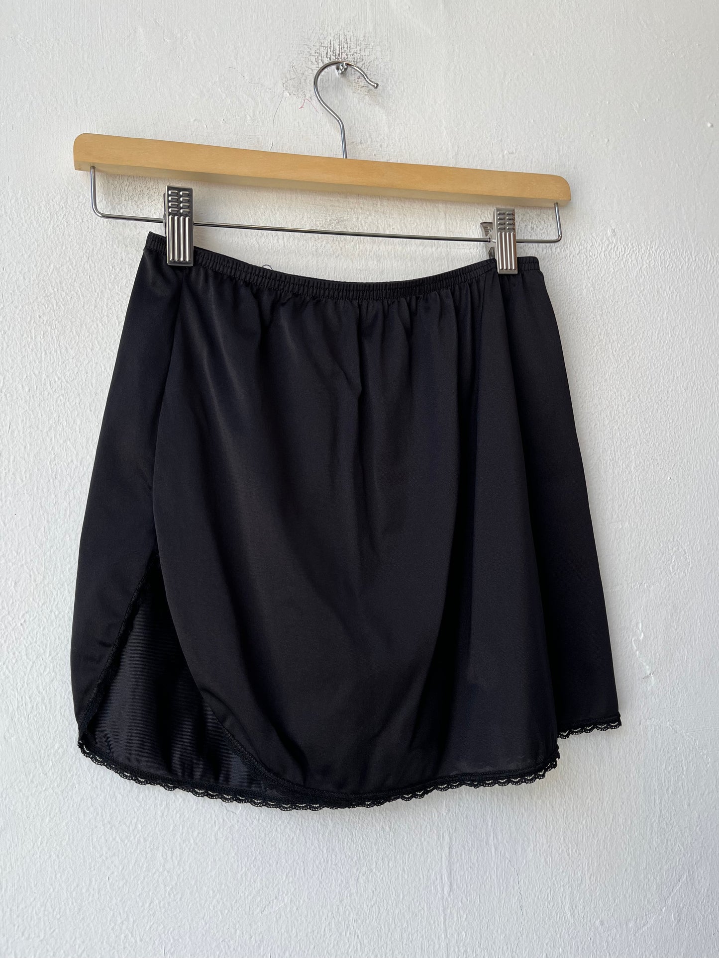Y2K Mini Black Slip Skirt 23-26"