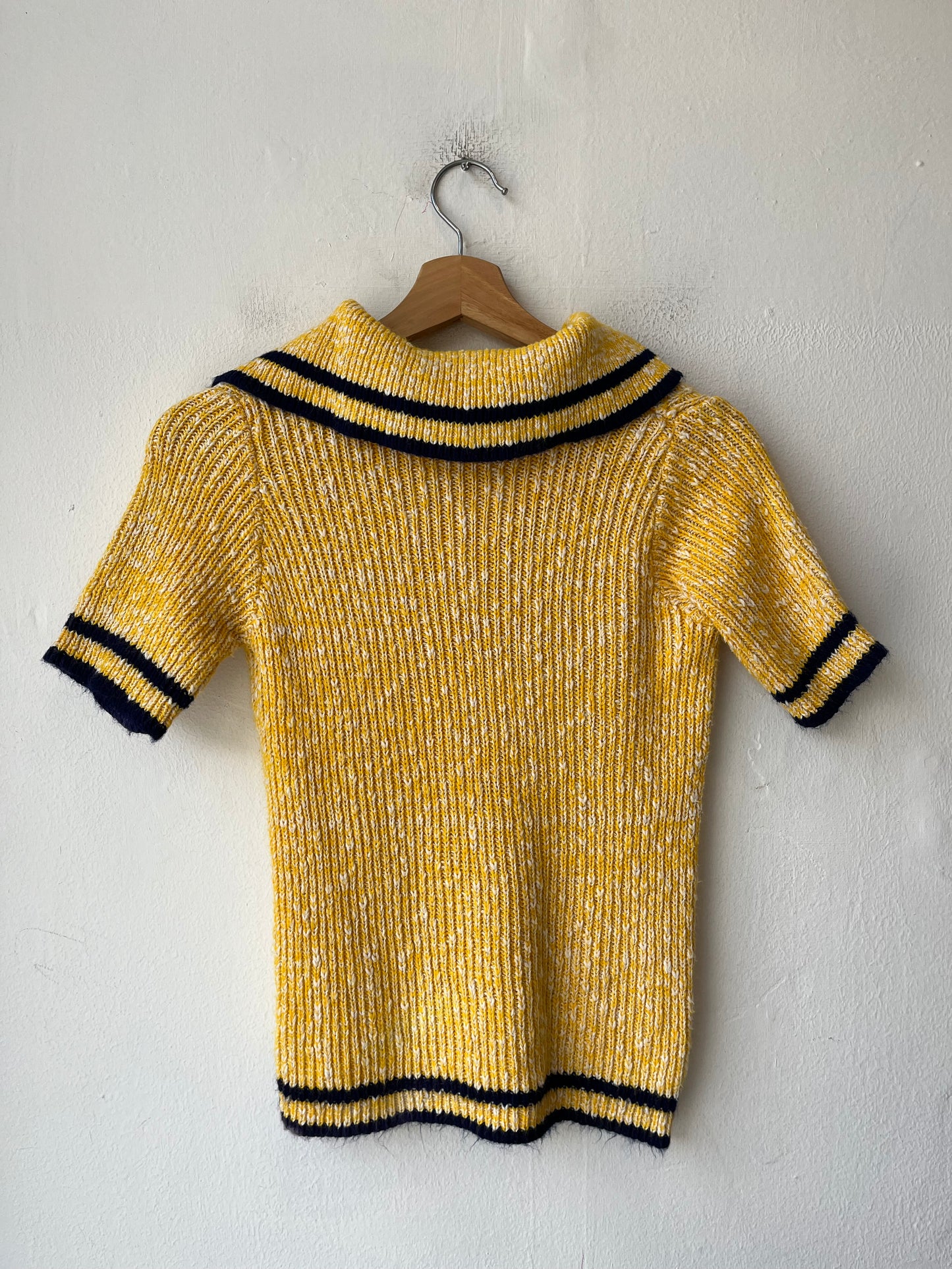 70's Knit Collared Top