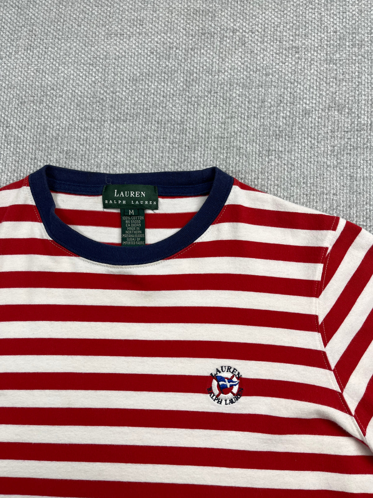 90's Lauren Red Striped T-Shirt