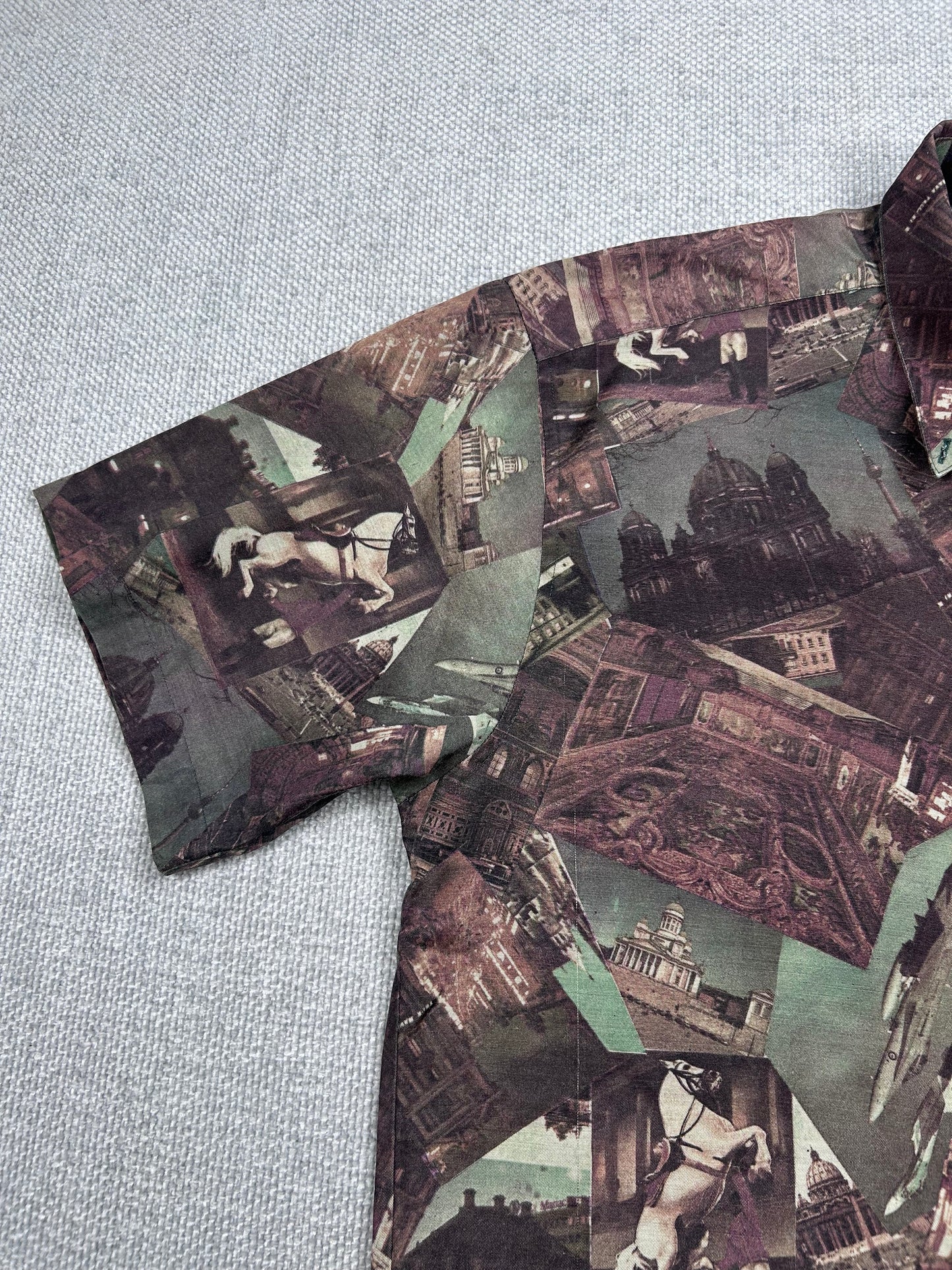 90’s Picture Collage Button Down