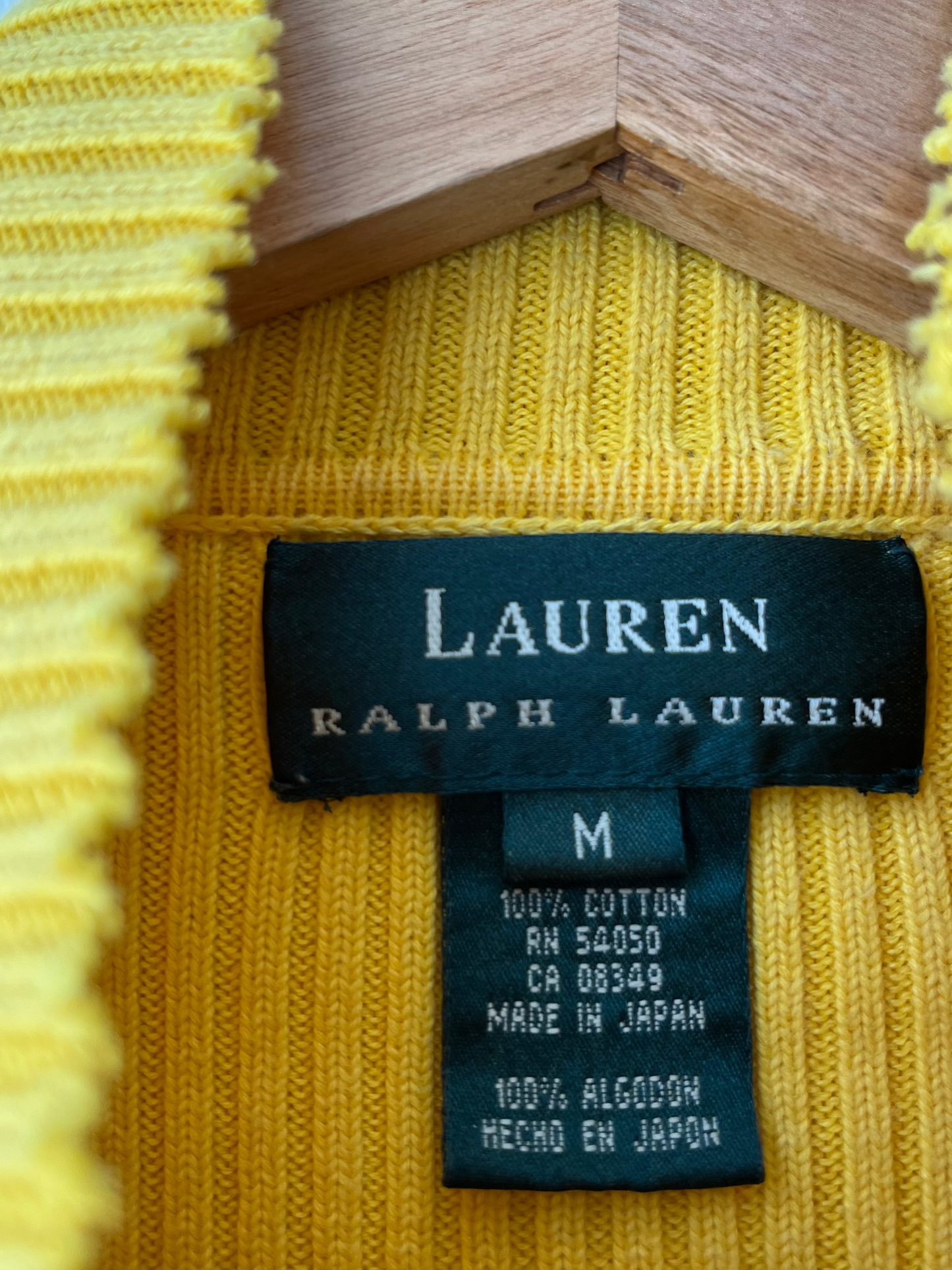 Y2K Yellow Ribbed Lauren Turtleneck
