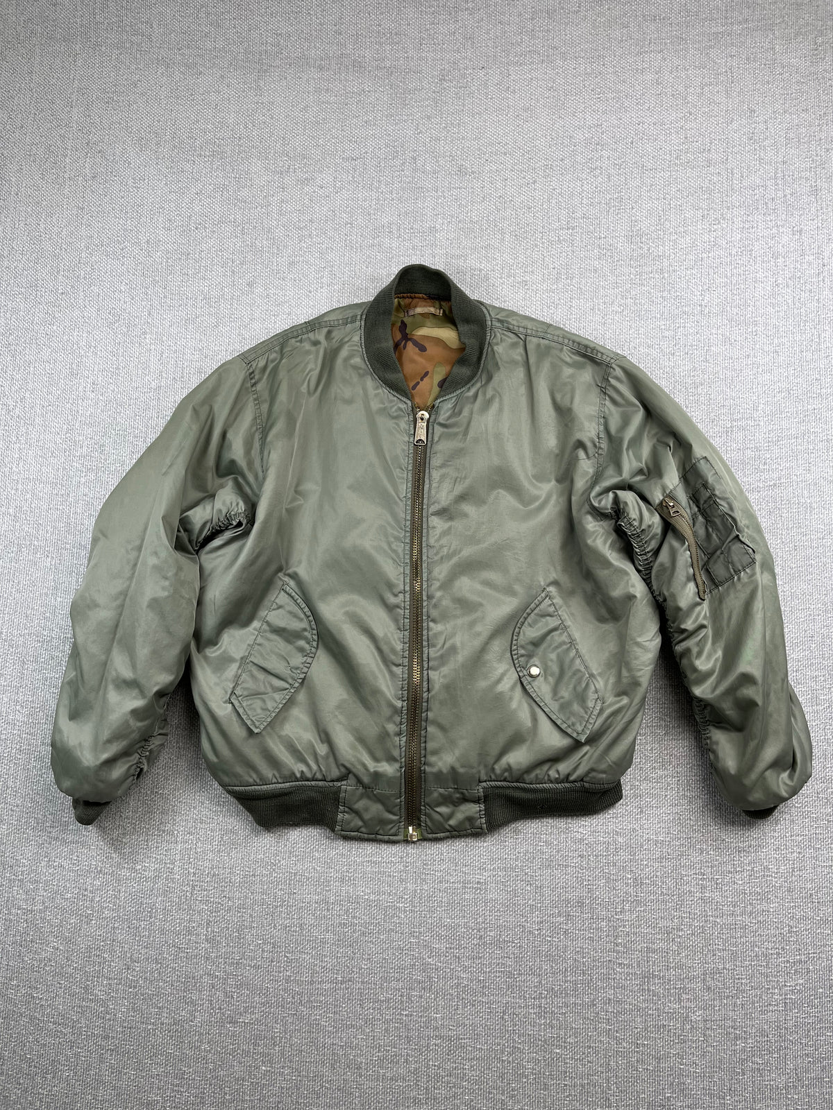 Y2K Reversible Camo Bomber Jacket