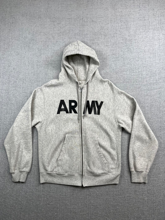90's Army Zip Up Hoodie
