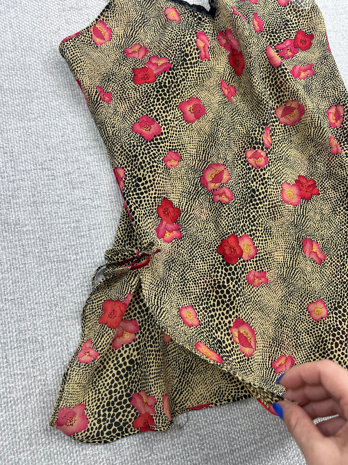 Y2K Floral Cheetah Slip Dress