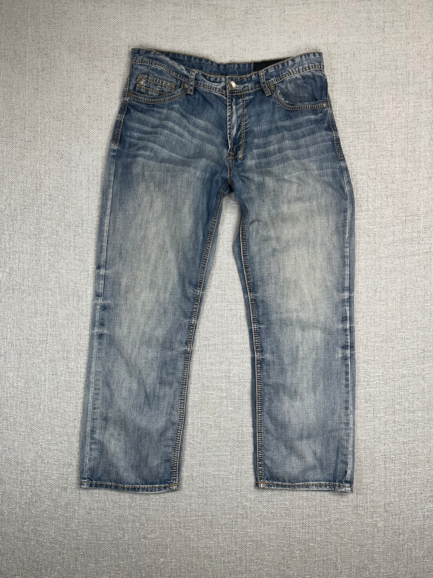 Y2K Contrast Stitch Jeans 36"