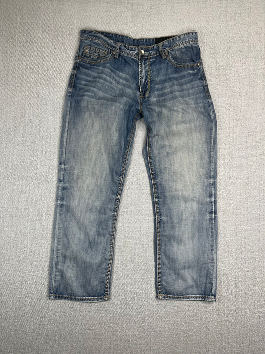 Y2K Contrast Stitch Jeans 36"