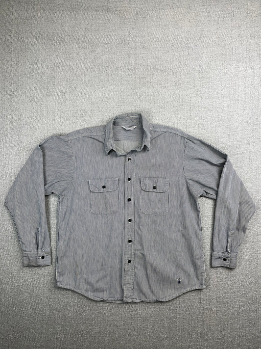 80's Five Brother Pinstripe Button Up Shirt