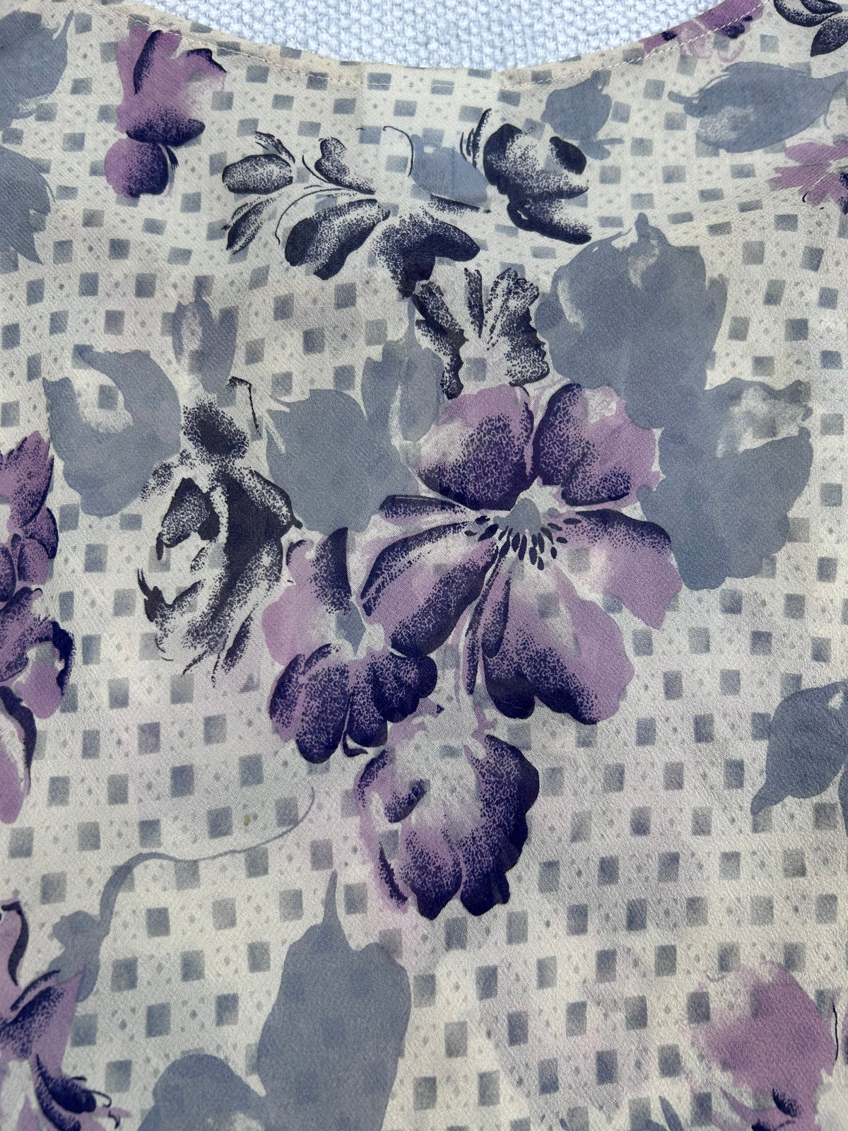 90's Silk Floral Maxi Dress