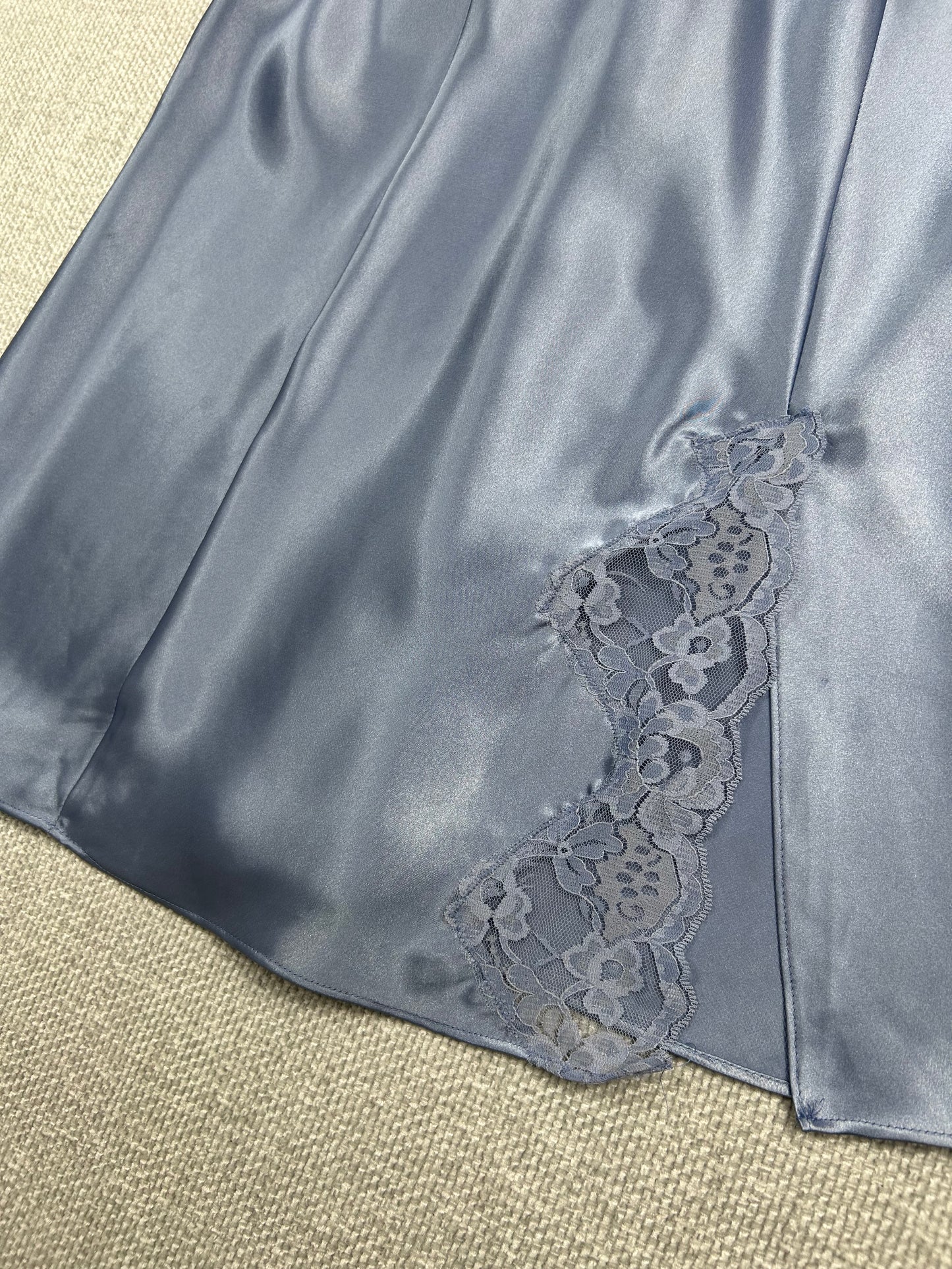 Y2K Blue Lace Slip Dress