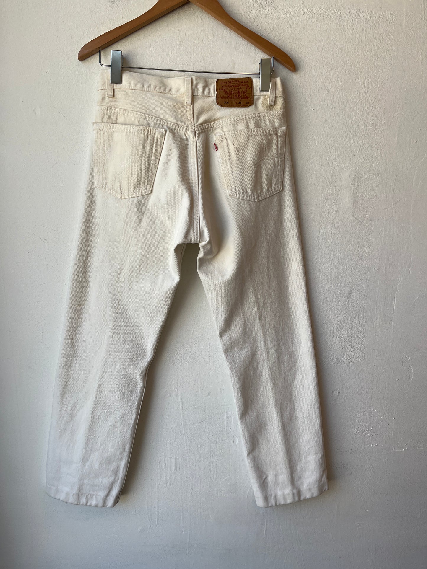 90's Levi's 501 White Jeans 29"