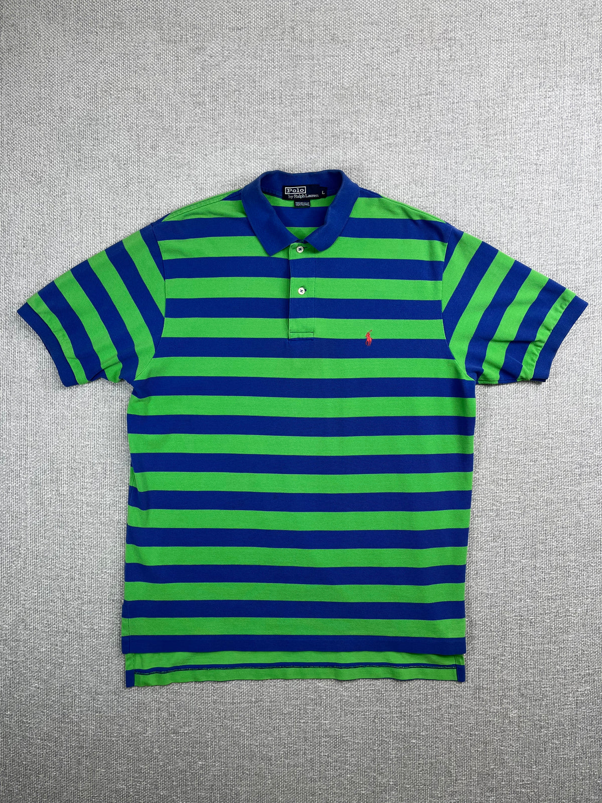 90's Striped Polo Shirt