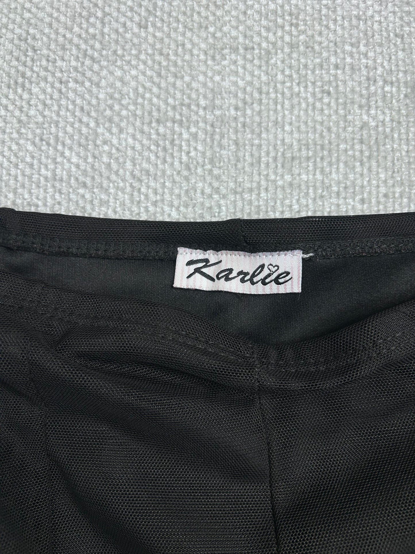 90's Black Mesh Midi Skirt 27-31"