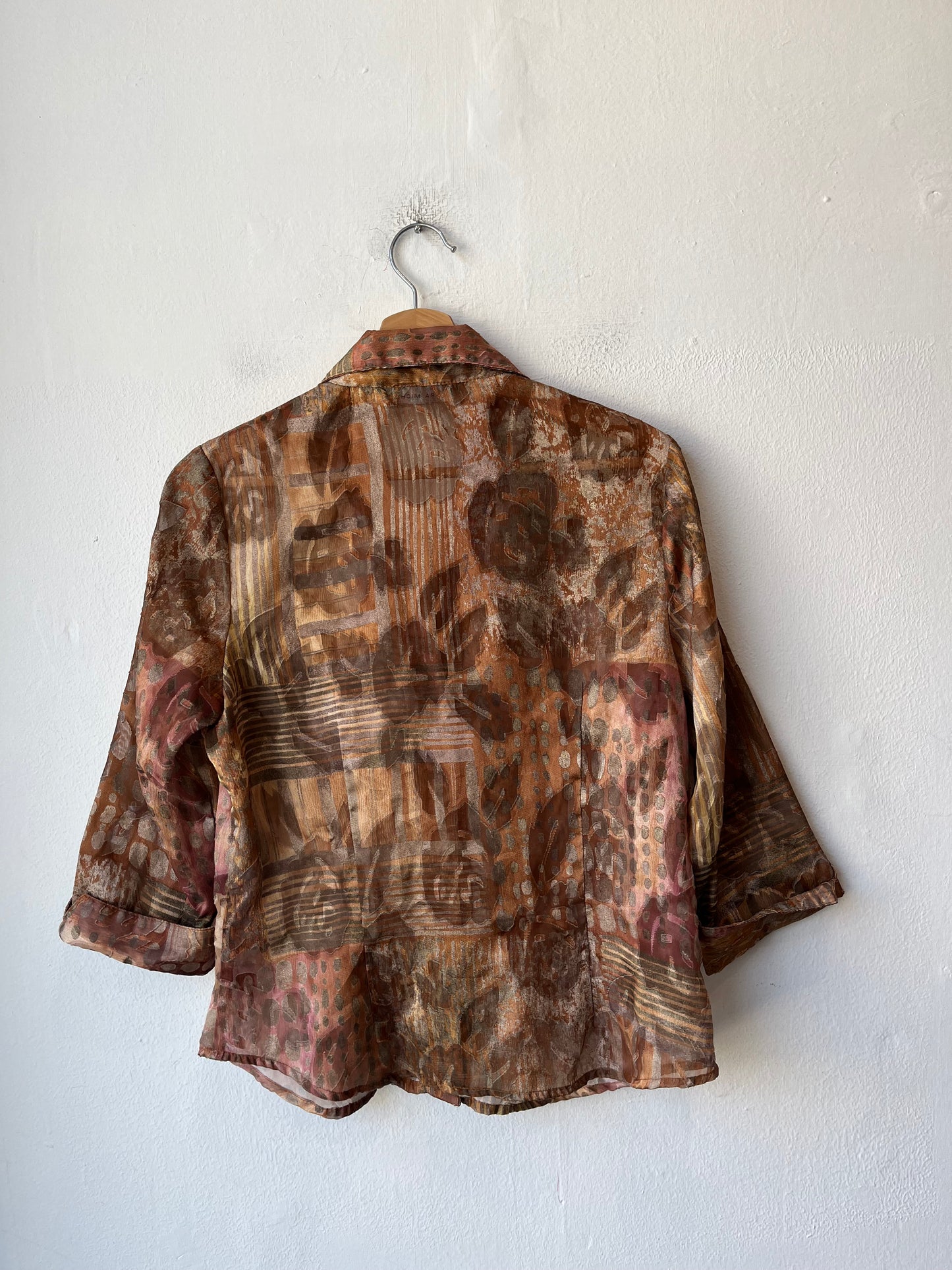 Y2k Gold Button Down Blouse