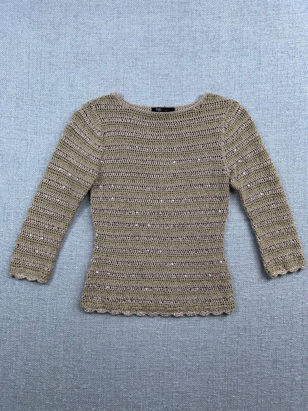 Y2K Knit 3/4 Sleeve Top