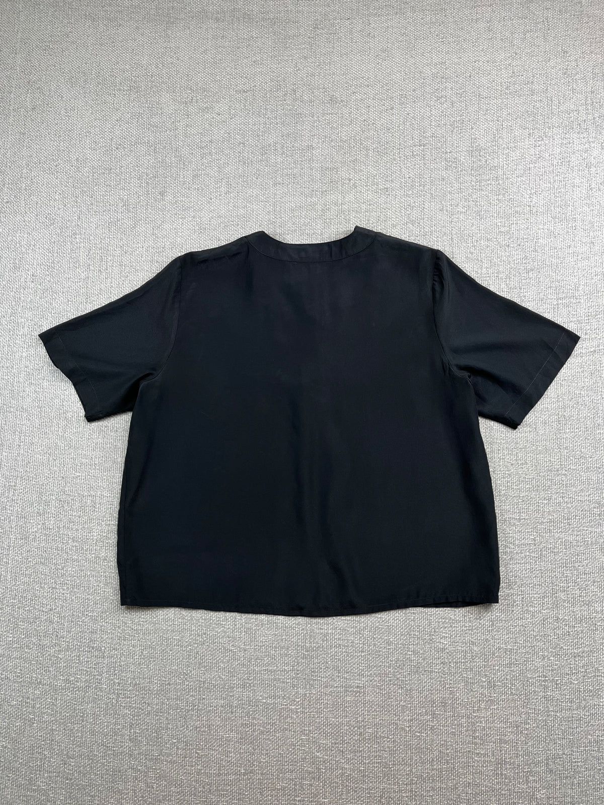Y2K Black Silk Blouse